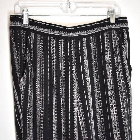 Jessica Simpson Tribal Ankle Pants Sz M Pull On Elastic Waist Pull On Neutral - Picture 5 of 16